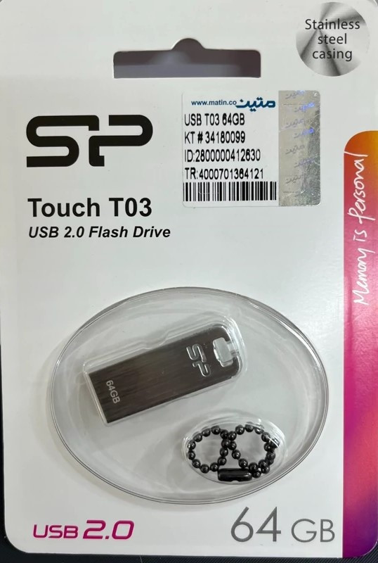 فلش مموری سیلیکون پاور مدل Touch T03 ظرفیت 64 گیگابایت