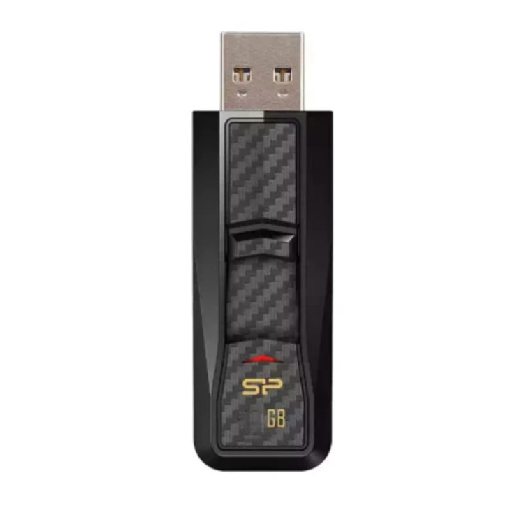 فلش مموری 256 گیگابایت سیلیکون پاور مدل Blaze B50 با پورت کشویی و سازگار با ویندوز، مک و لینوکس