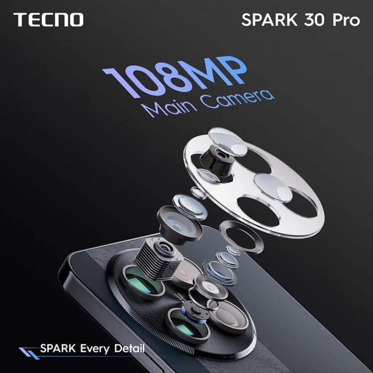 گوشی تکنو Spark 30 Pro | حافظه 256 رم 8 گیگابایت