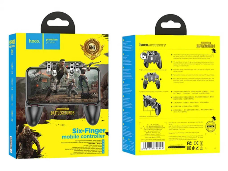 دسته بازی موبایل هوکو HOCO GM7 Eagle six finger game controller Mobile game handle game trigger